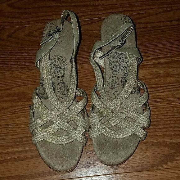 Adria burlap weave look Sz. 8 EEUC - Picture 1 of 4